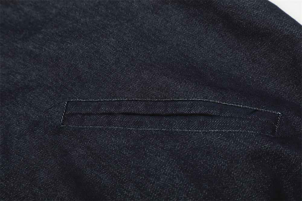 Streetwear Airplane Buckle Design Denim Jacket