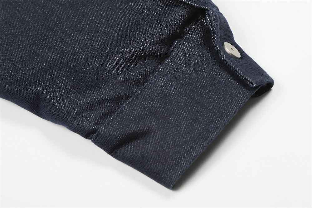 Streetwear Airplane Buckle Design Denim Jacket