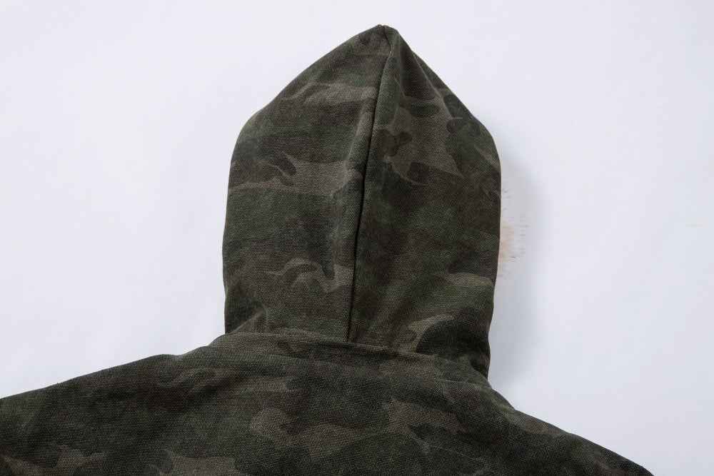 Winter Camouflage Fur Collar Hooded Jacket