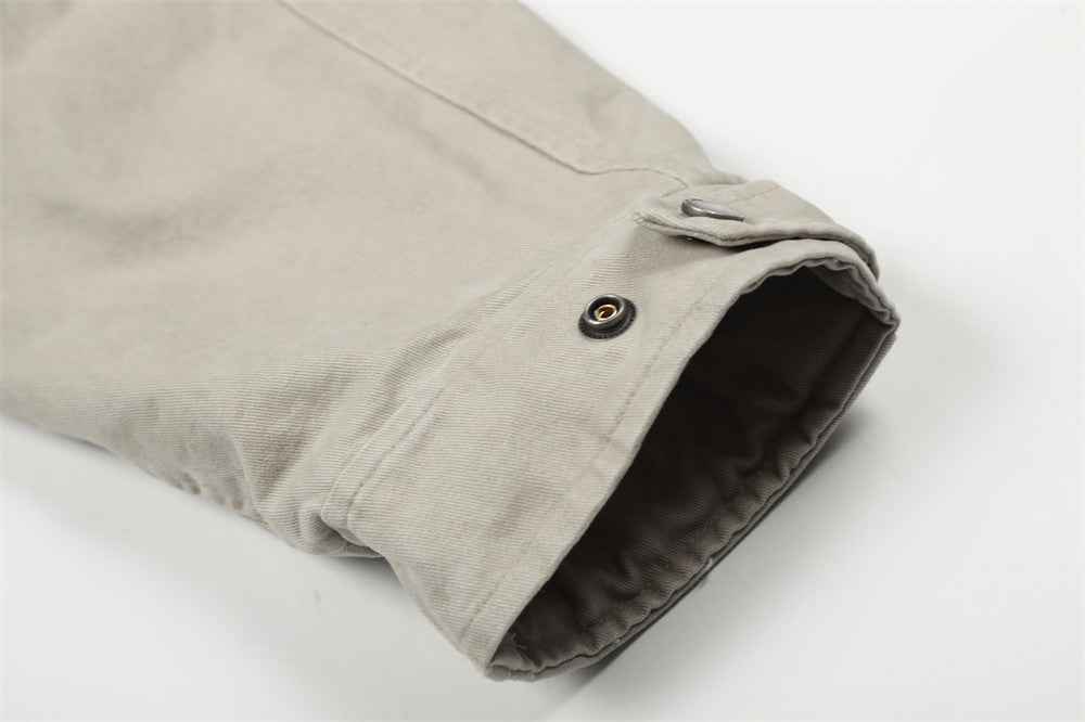 Stylish High Collar Multi Pocket Windbreaker Jacket