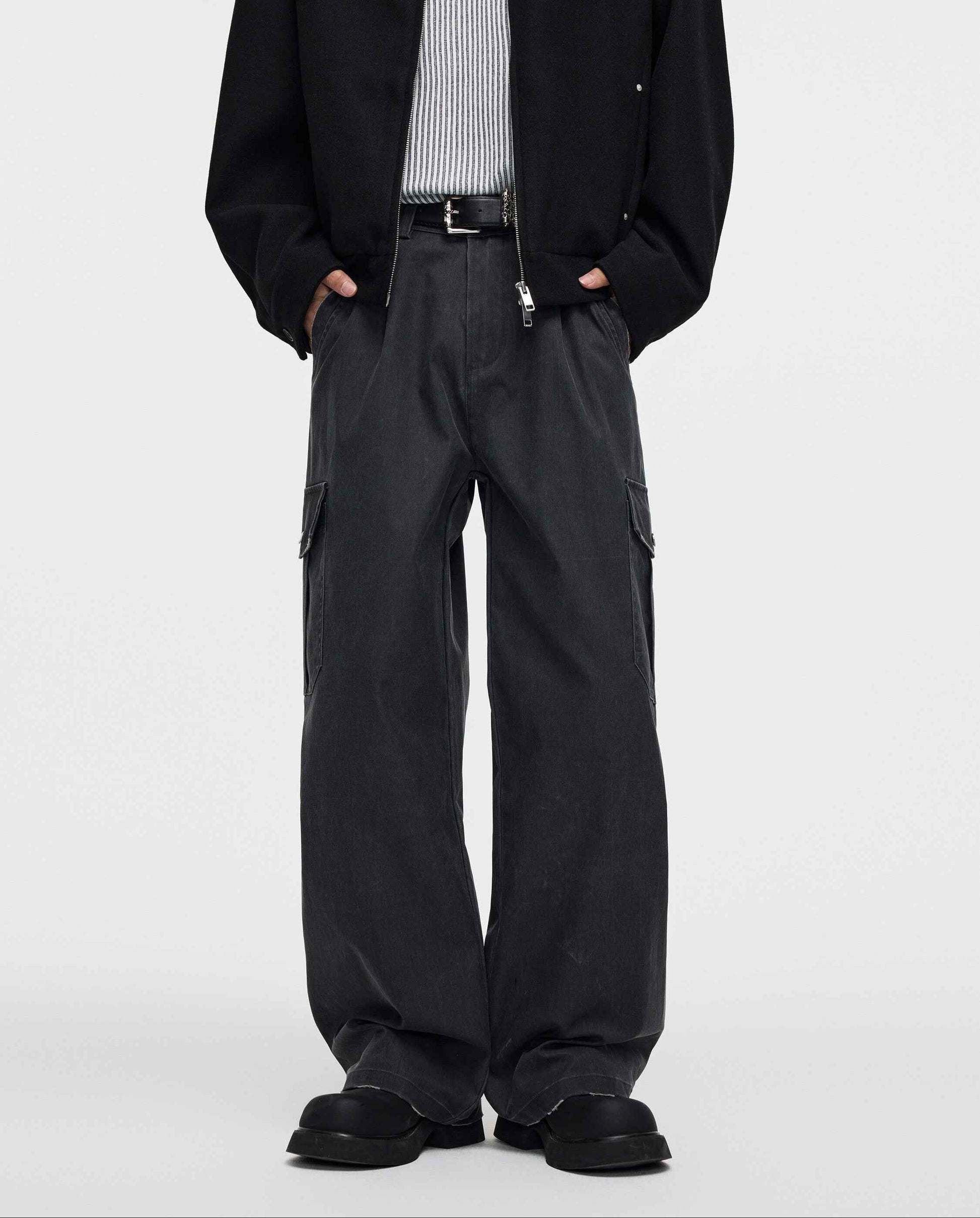 Y2K Retro Deconstructed Workwear Cargo Pants