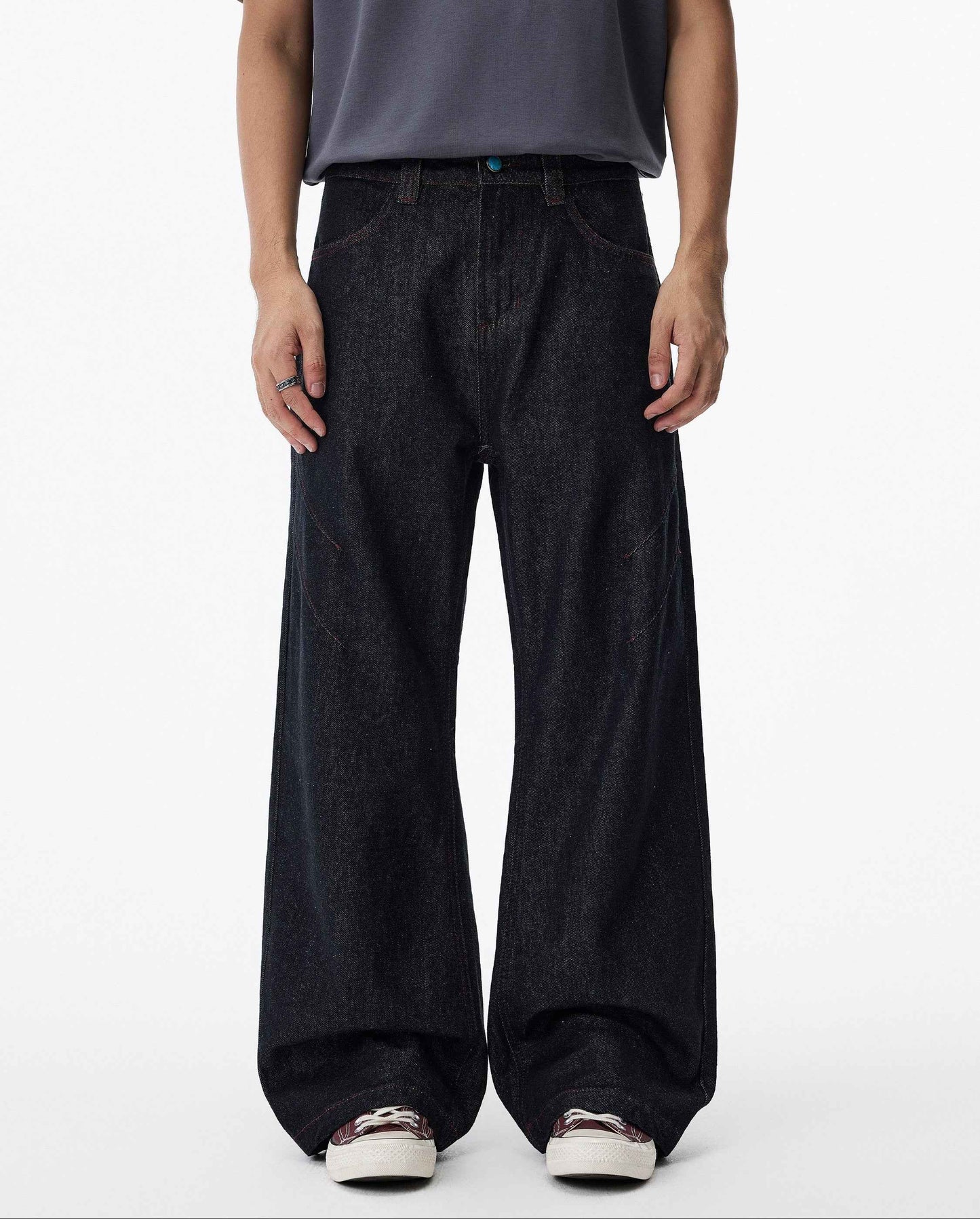 American Style Red Line Boyfriend Jeans