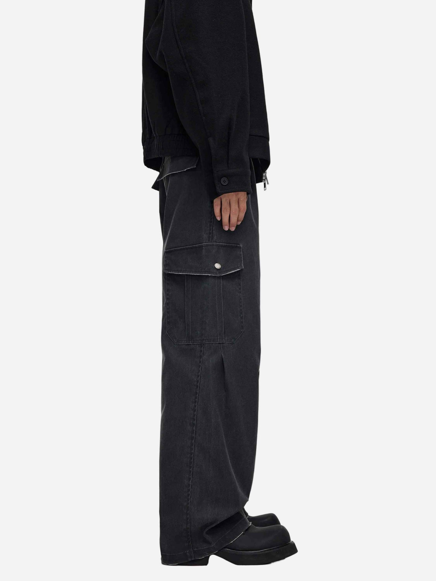 Y2K Retro Deconstructed Workwear Cargo Pants