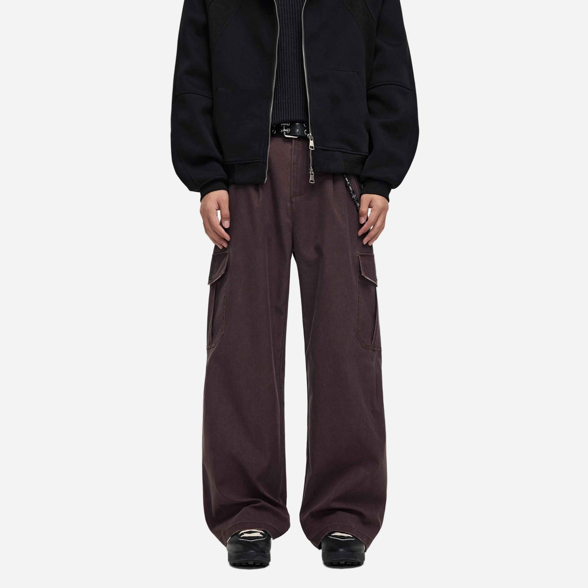 Y2K Retro Deconstructed Workwear Cargo Pants