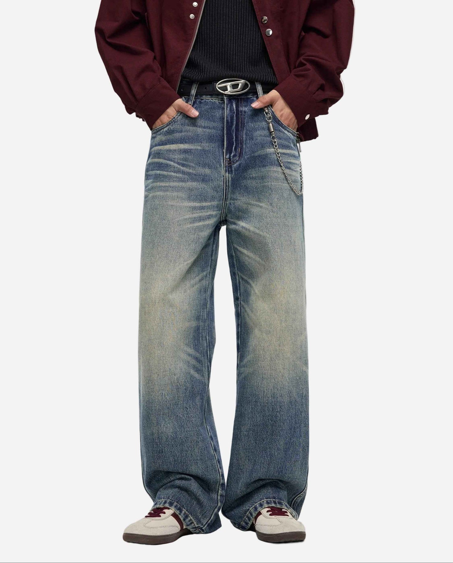American Style High Street 3D Denim Jeans