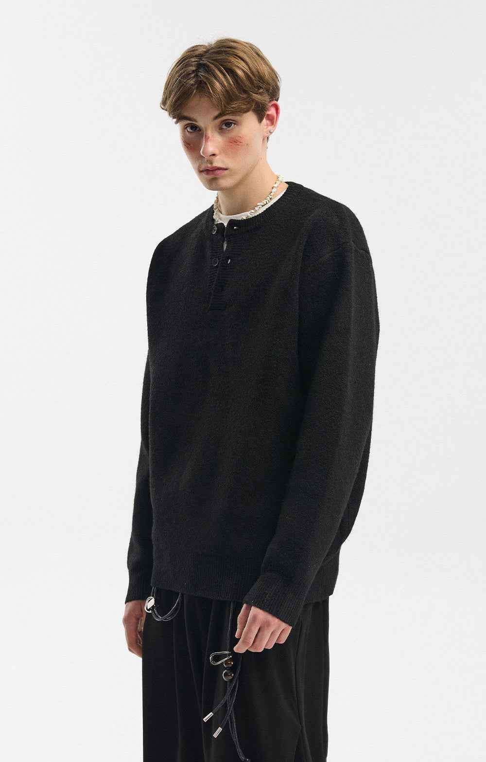 Trendy Cozy Solid Color Round Collar Wool Sweater