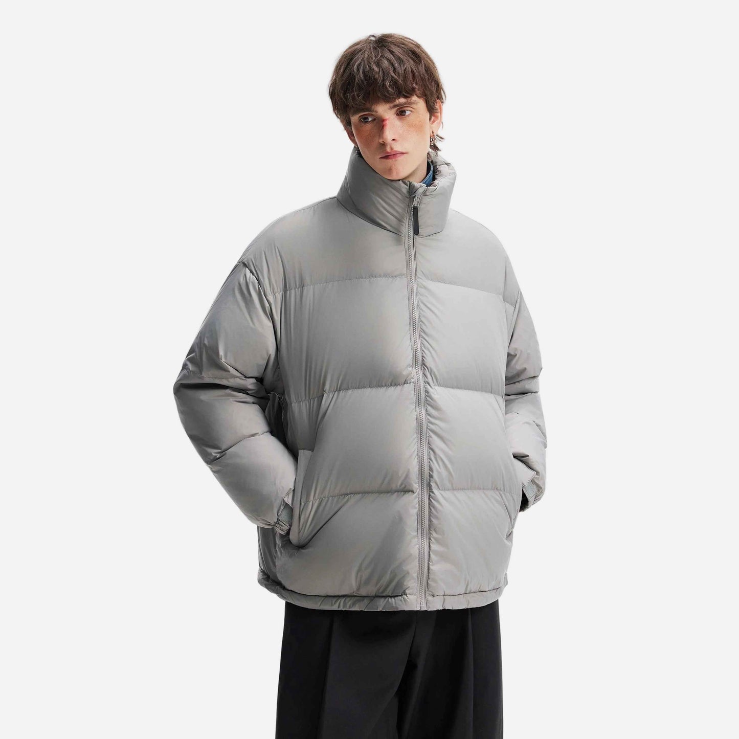 Warm Bread Retro Vertical Collar Puffer Jacket