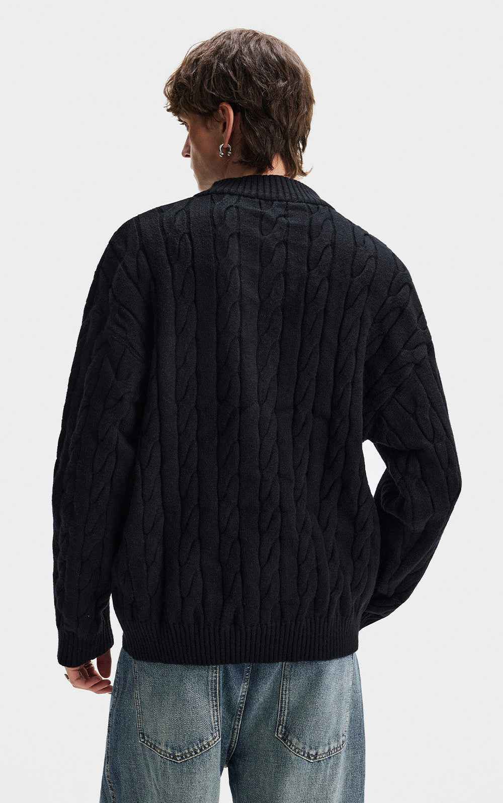 Cozy Twist Retro Half Zipper Knit Sweater