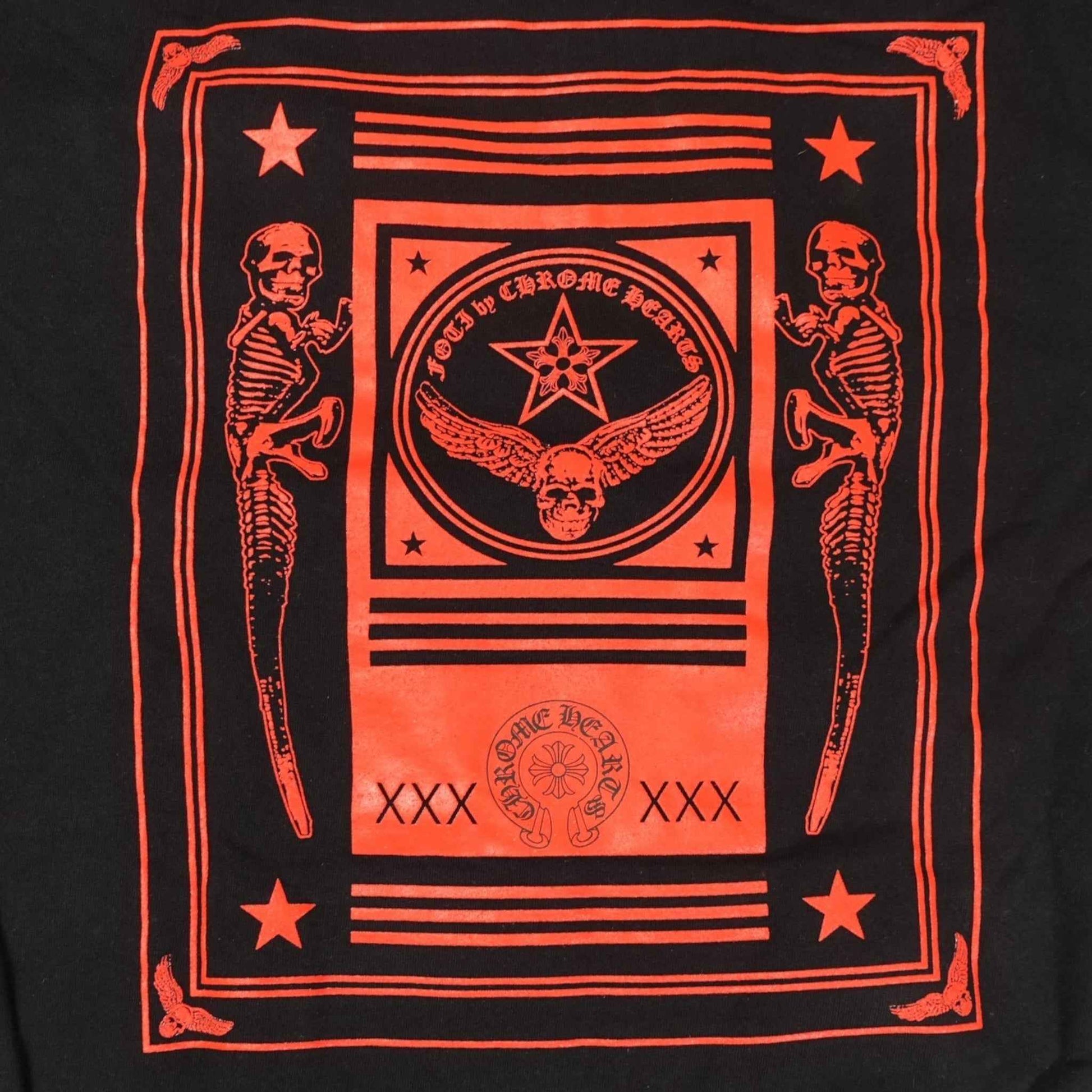 Chrome Hearts Foti Zip Up Hoodie in Black/Red