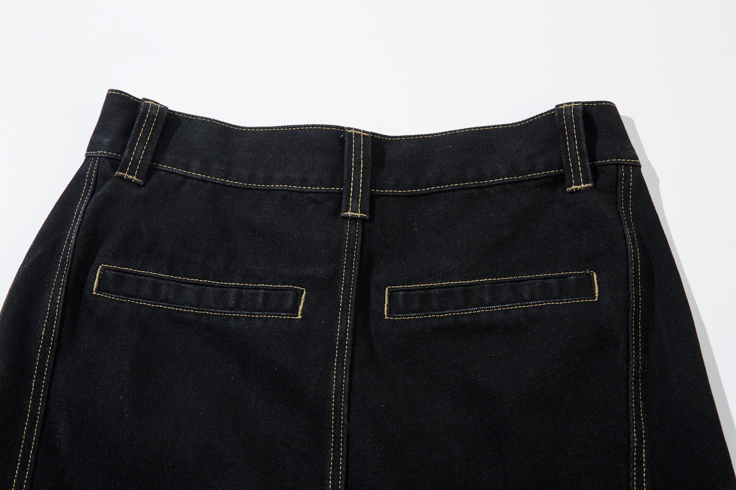 Geometric Stitch | Black Jeans - Luxuryurbanwear