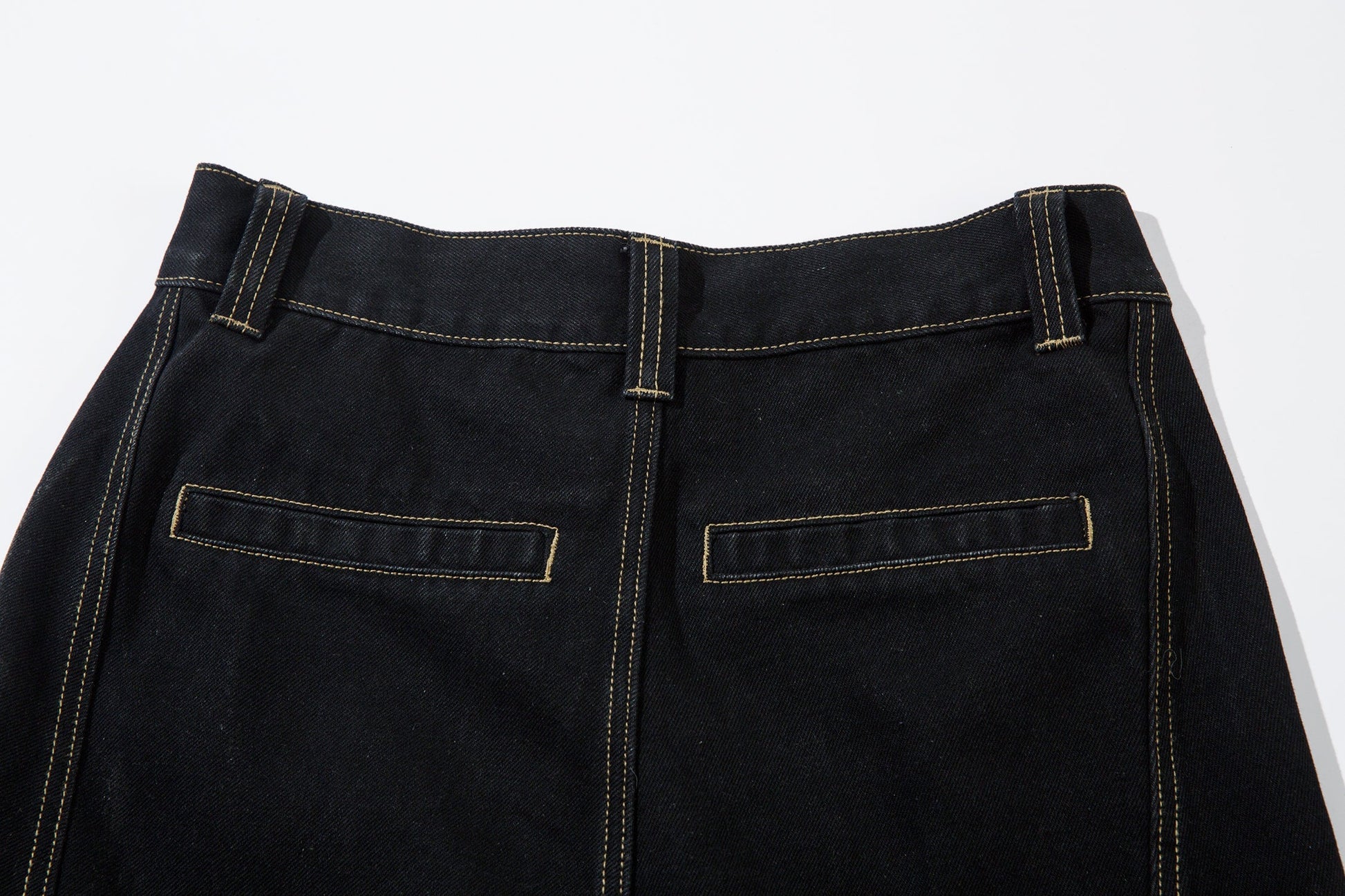 Geometric Stitch | Black Jeans - Luxuryurbanwear