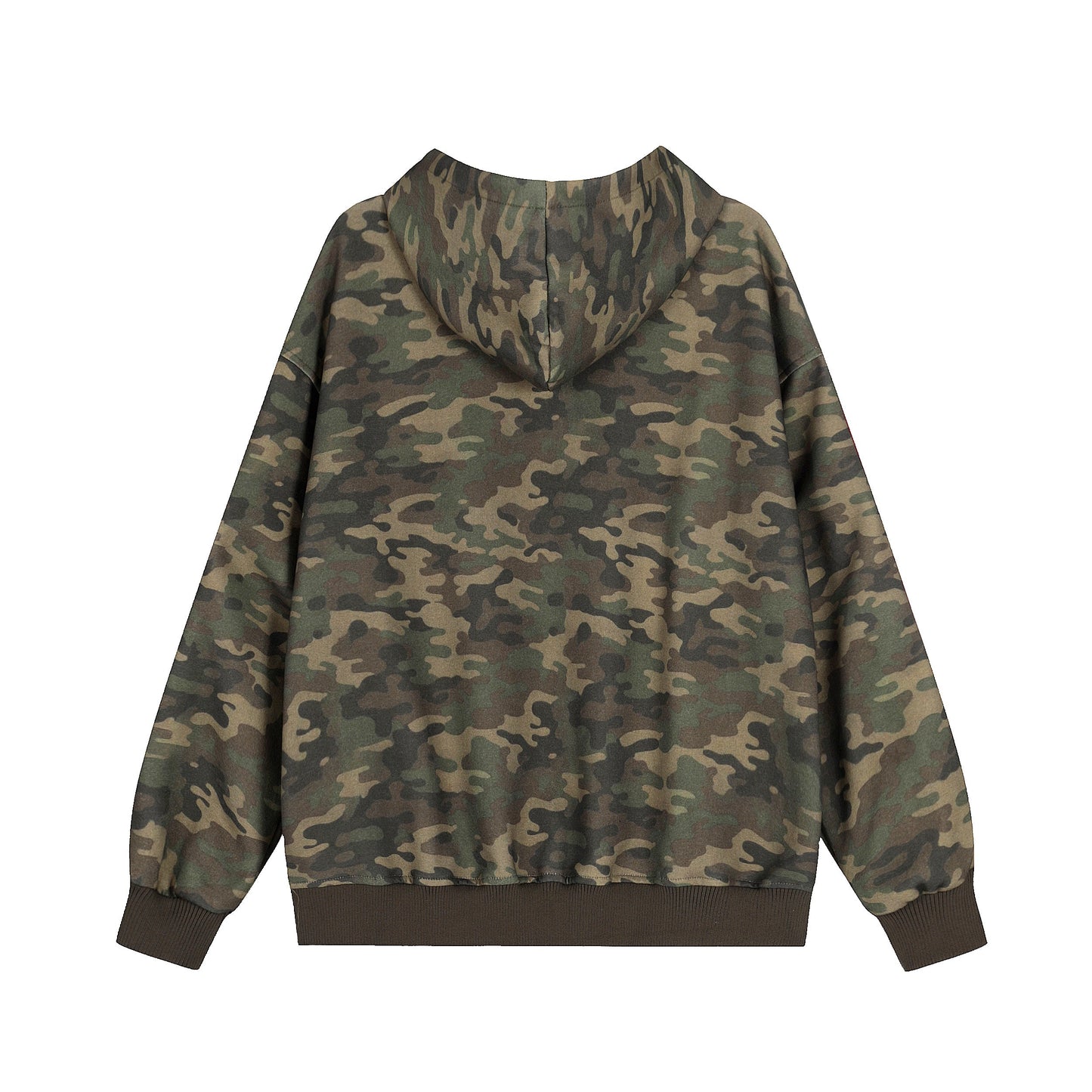 Camo Varsity Patch | Zip Up Hoodie - Luxuryurbanwear