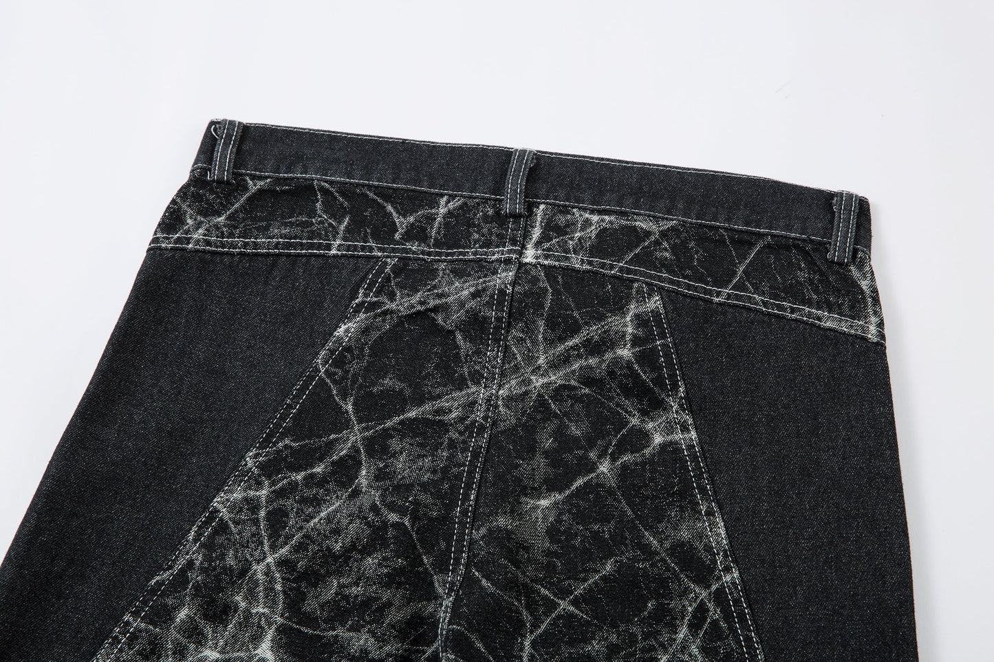 Cracked Panel Washed | Wide Jeans