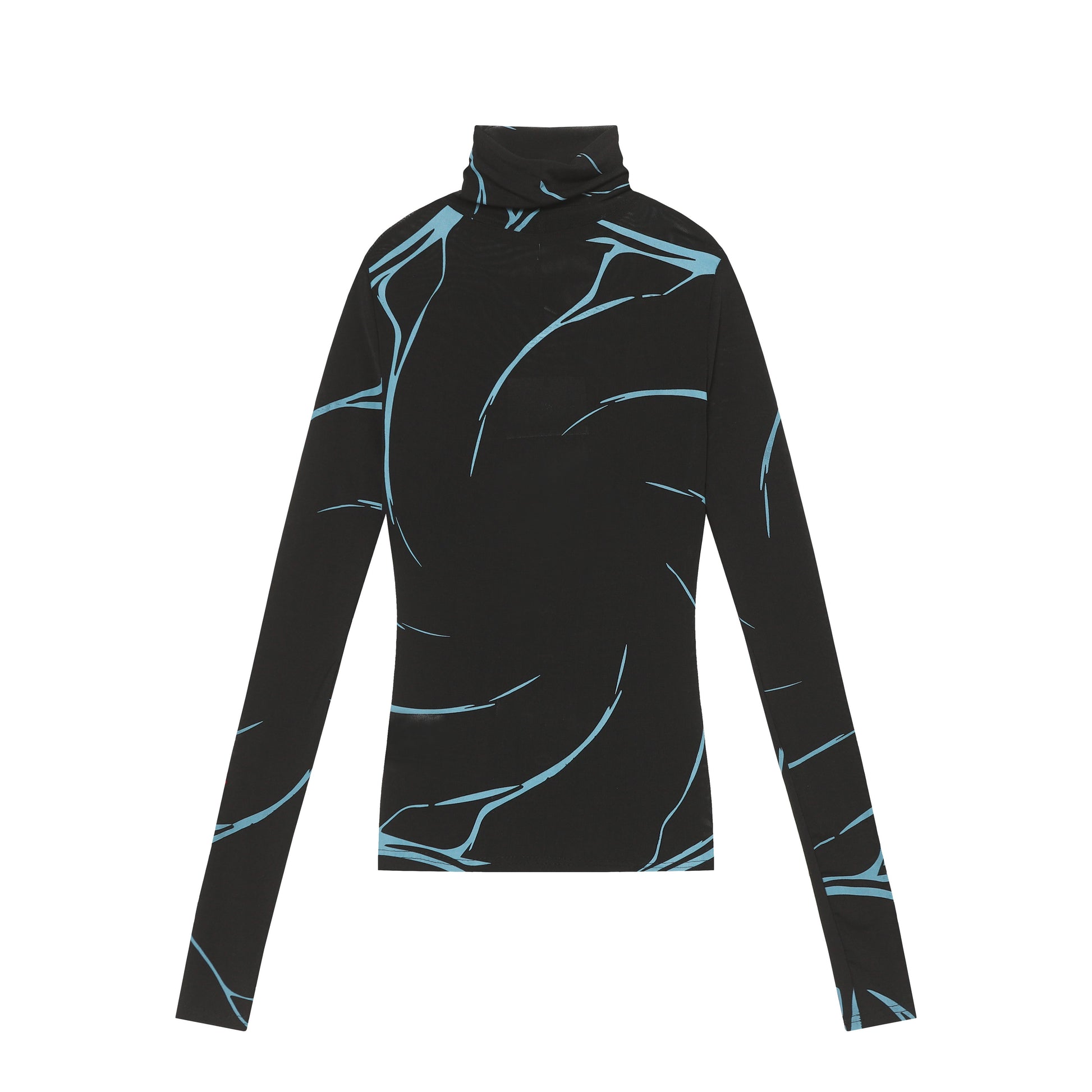 Abstract Line Graphic | Turtleneck Sweatshirt - Luxuryurbanwear