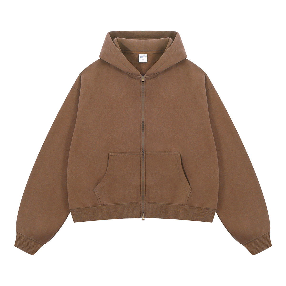 Boxy Zip-Up Hoodie - Luxurystreetwear