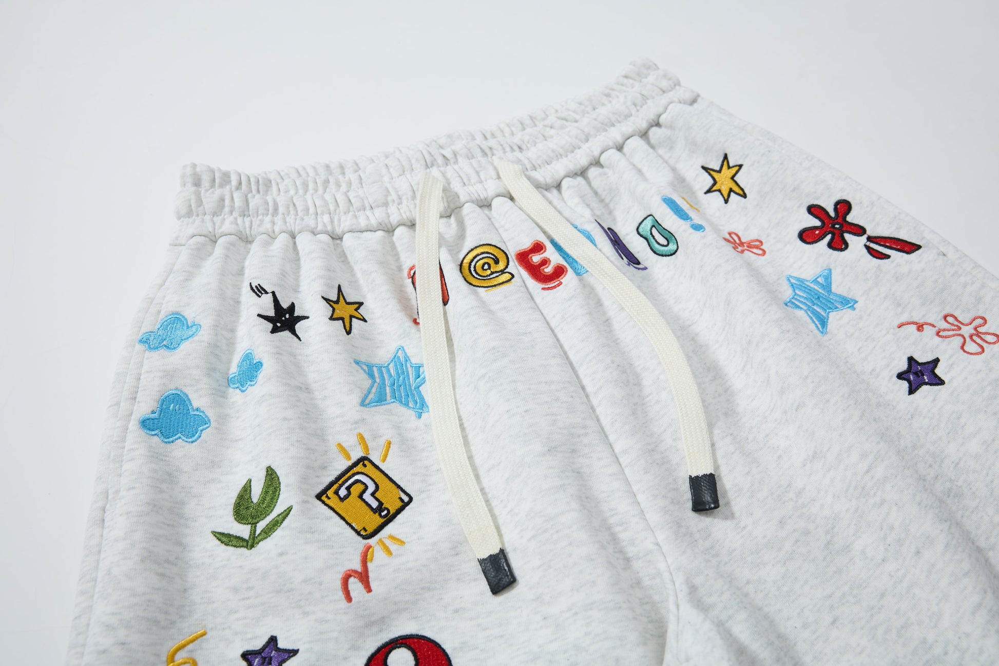Cartoon Patch Decor | Loose Sweatpants - Luxuryurbanwear