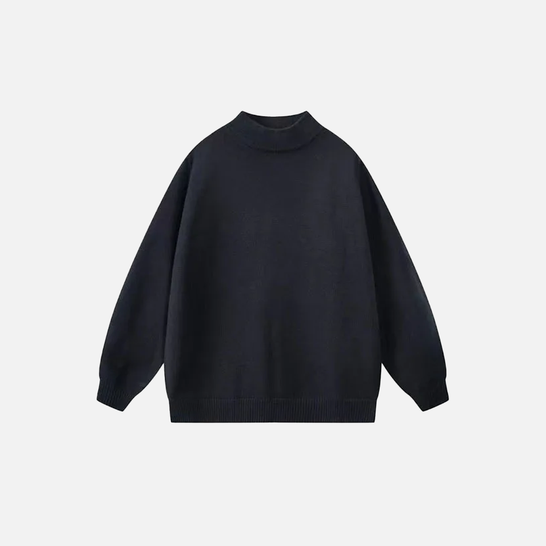 Warm Knitted Solid Color Classic Sweater - Luxuryurbanwear