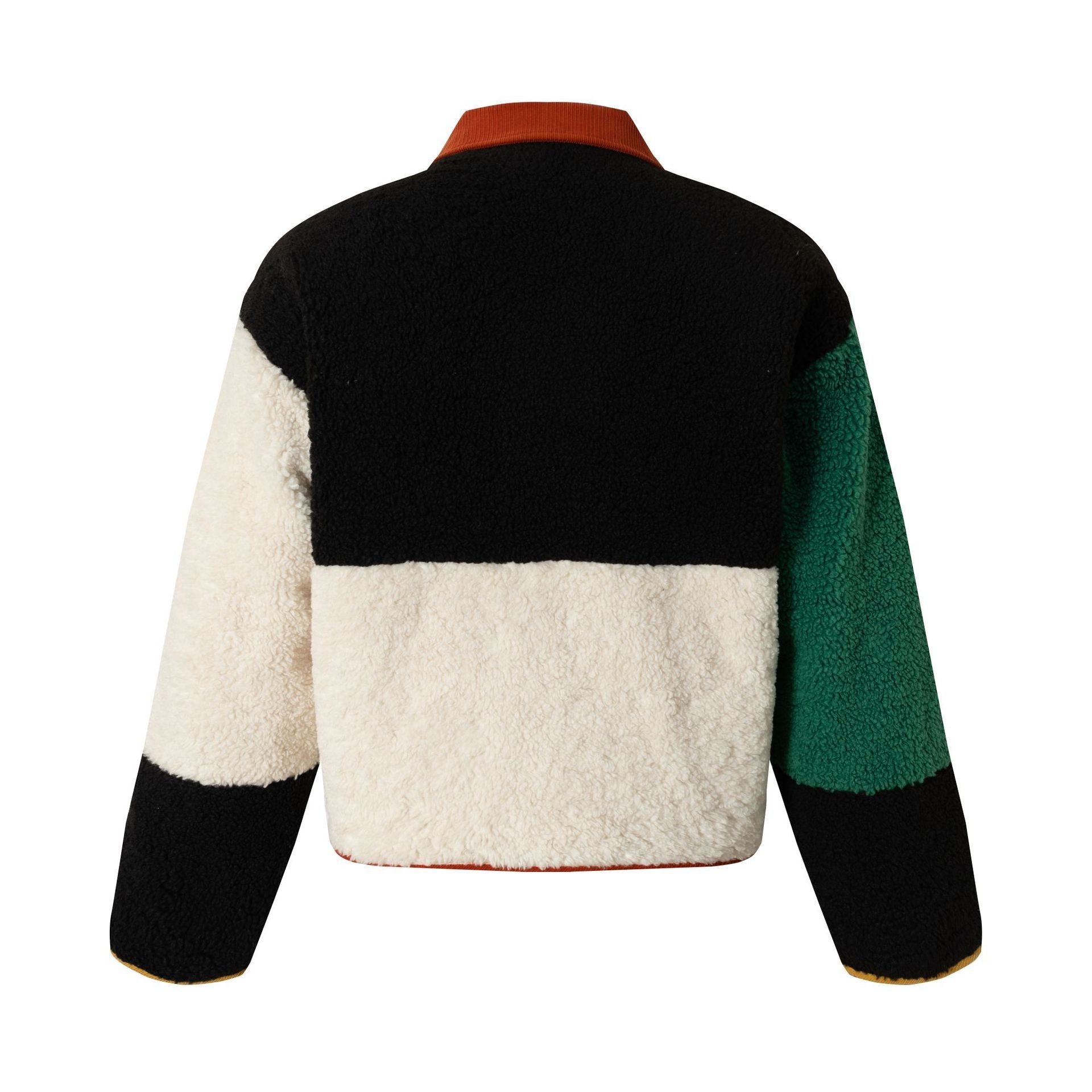 Color Blocking | Panel Fleece Coat - Luxuryurbanwear