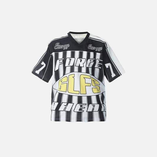 Retro Mesh Soccer Jersey Graphic Sport T-Shirt - Luxuryurbanwear