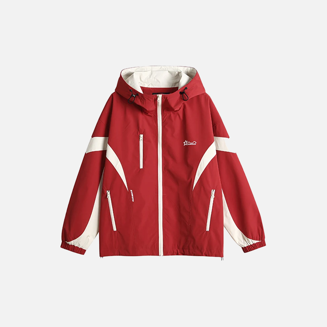 Sunscreen Lightweight Patchwork Hooded Windbreaker Jacket - Luxuryurbanwear