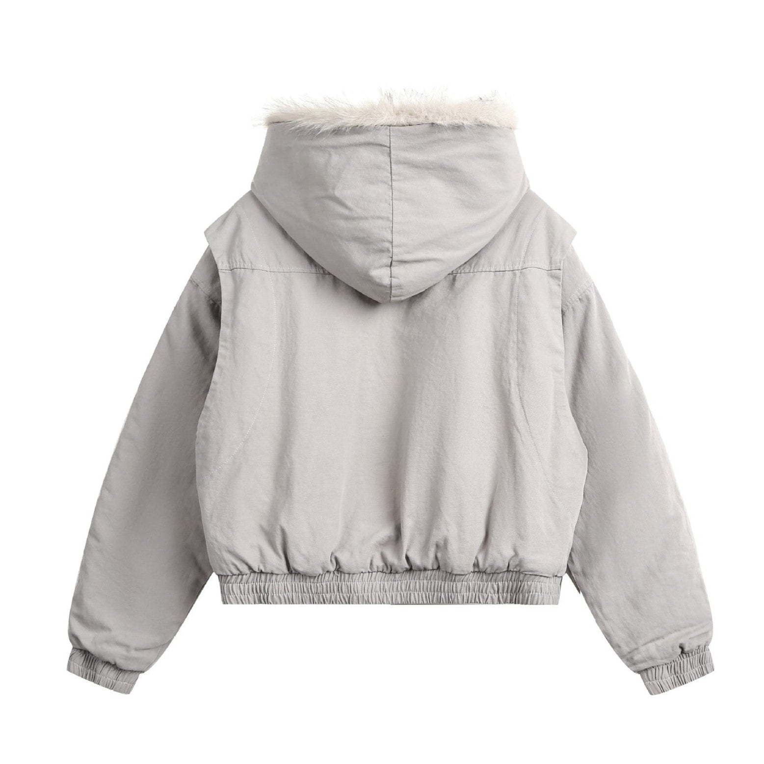 Spliced Fur | Hooded Quilted Jacket - Luxuryurbanwear