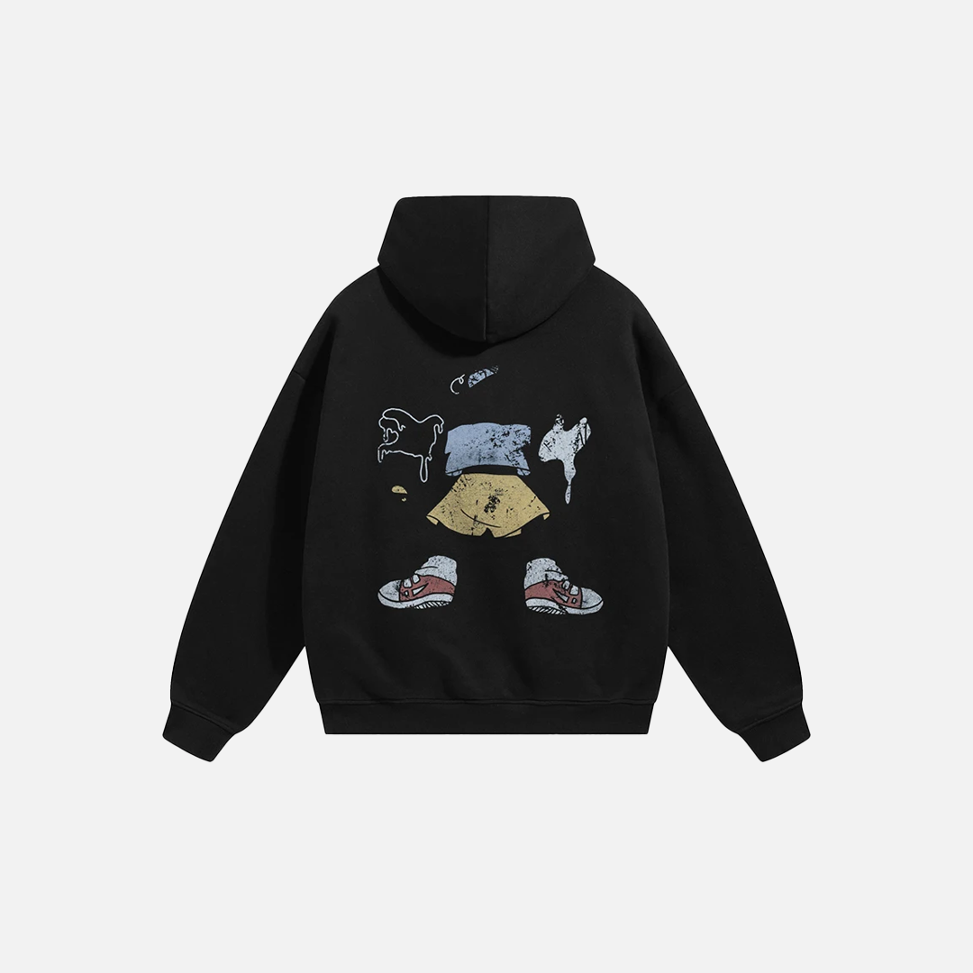 Optimistic Funny Cartoon Graphic Hoodie - Luxuryurbanwear