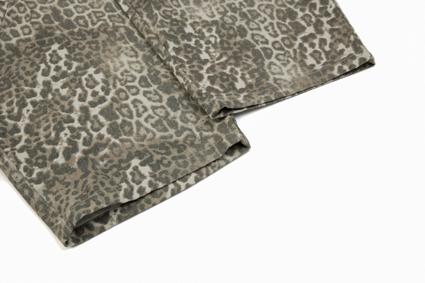 Leopard Print Baggy Jeans - Rockstar Aesthetic Streetwear Denim | LuxuryUrbanwear - Luxuryurbanwear