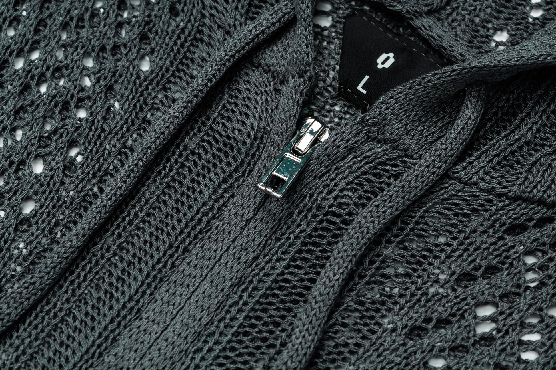 Crochet Mesh | Knit Zip Up Hoodie - Luxuryurbanwear