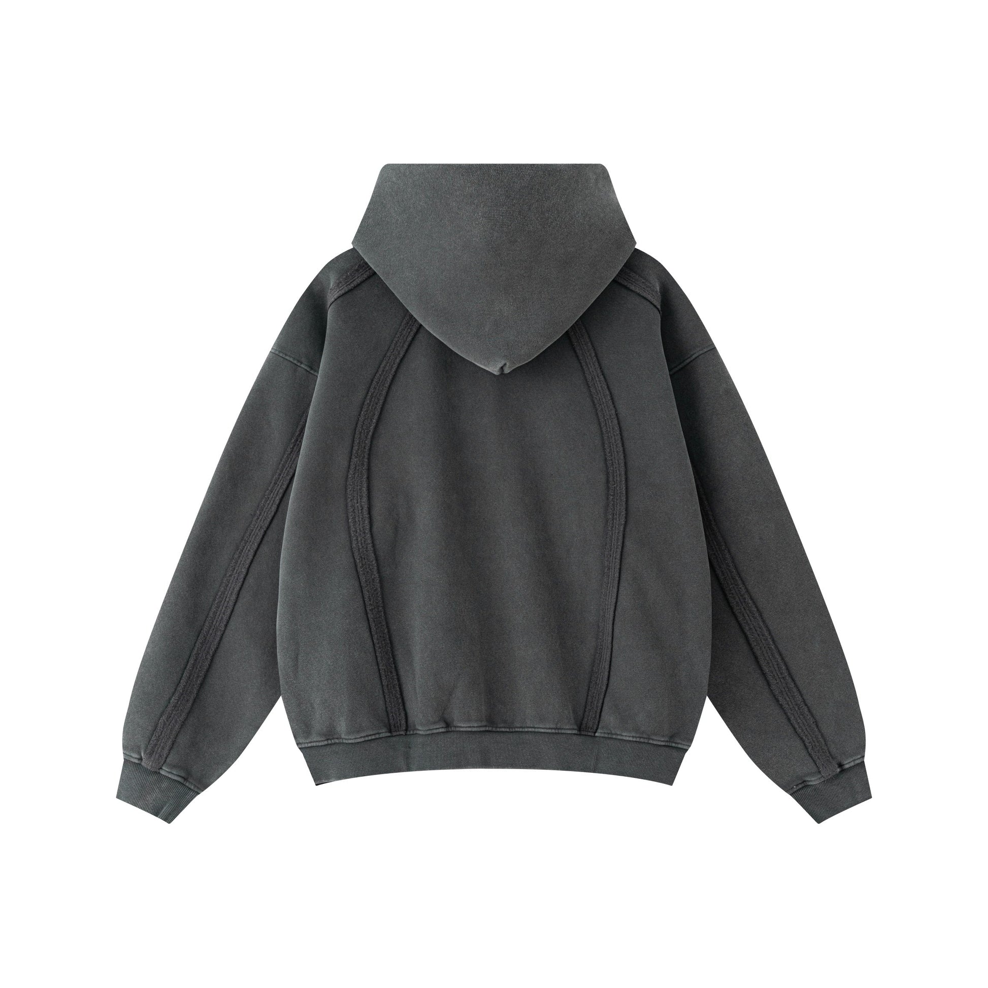 Structured Panel | Baggy Zip-Up Hoodie - Luxuryurbanwear