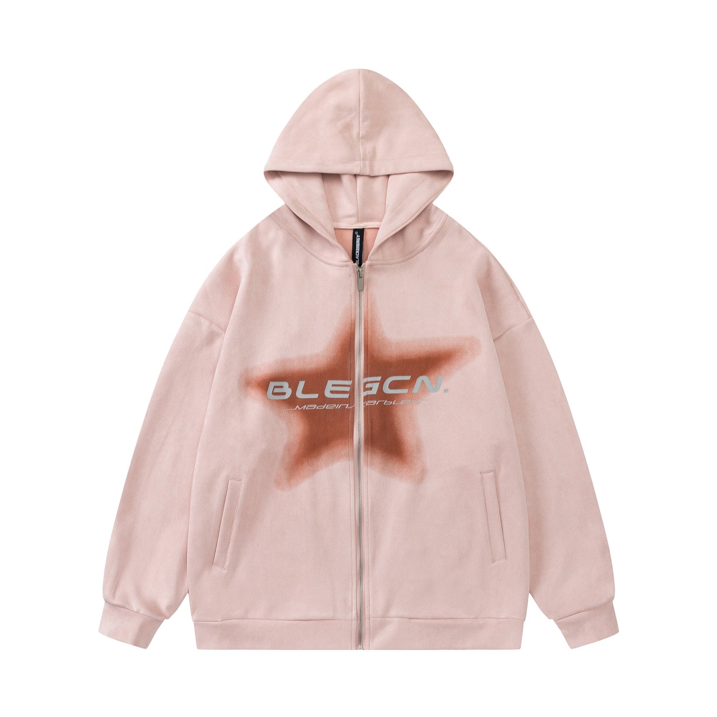 Spray Star | Zip Up Hoodie - Luxuryurbanwear
