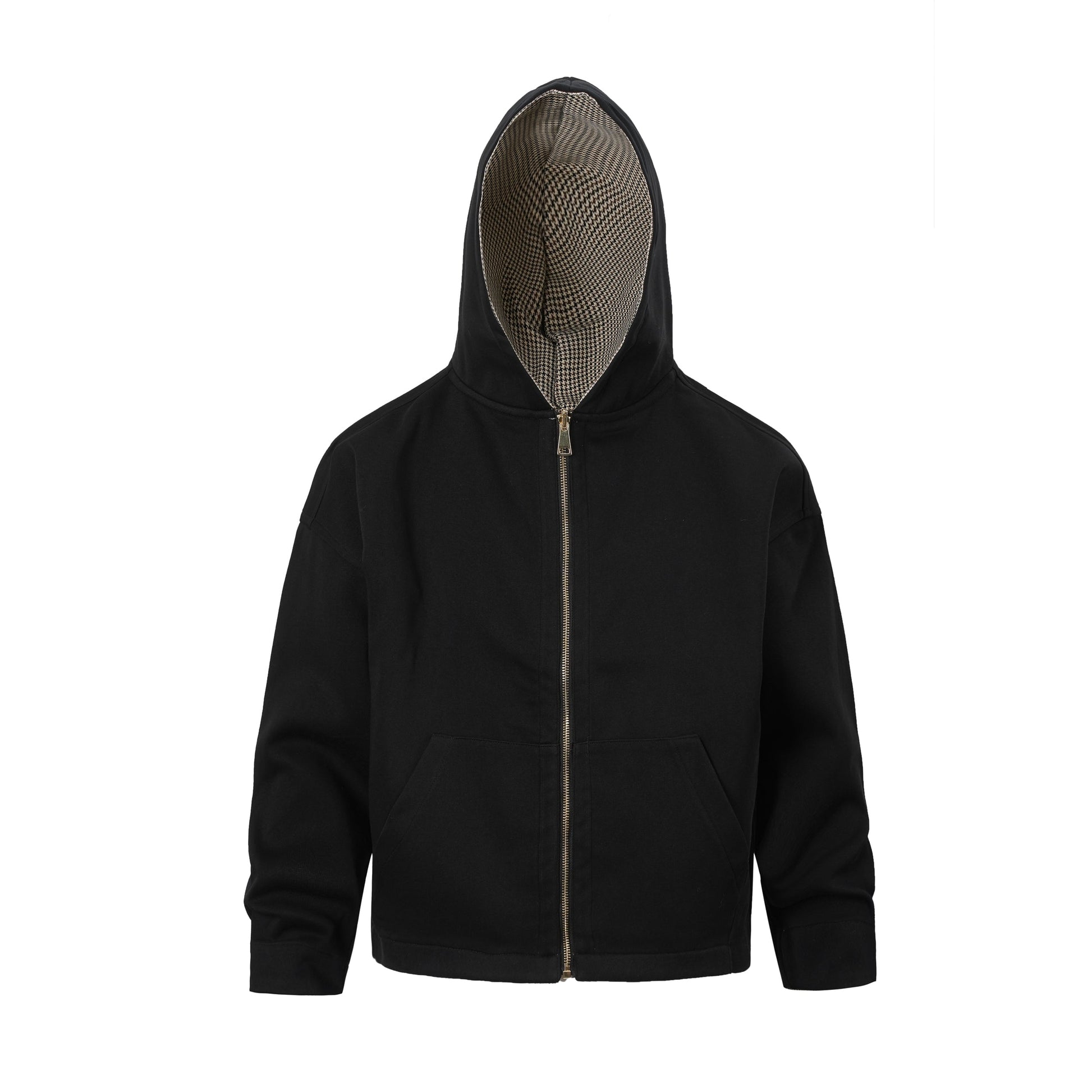 Houndstooth | Zip Up Hoodie - Luxuryurbanwear