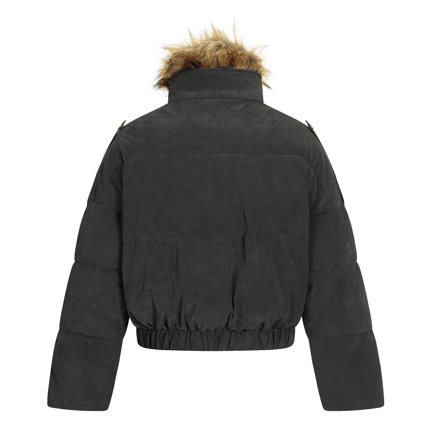 Nordic Trail | Faux Suede Puffer with Fur Lining - Luxuryurbanwear
