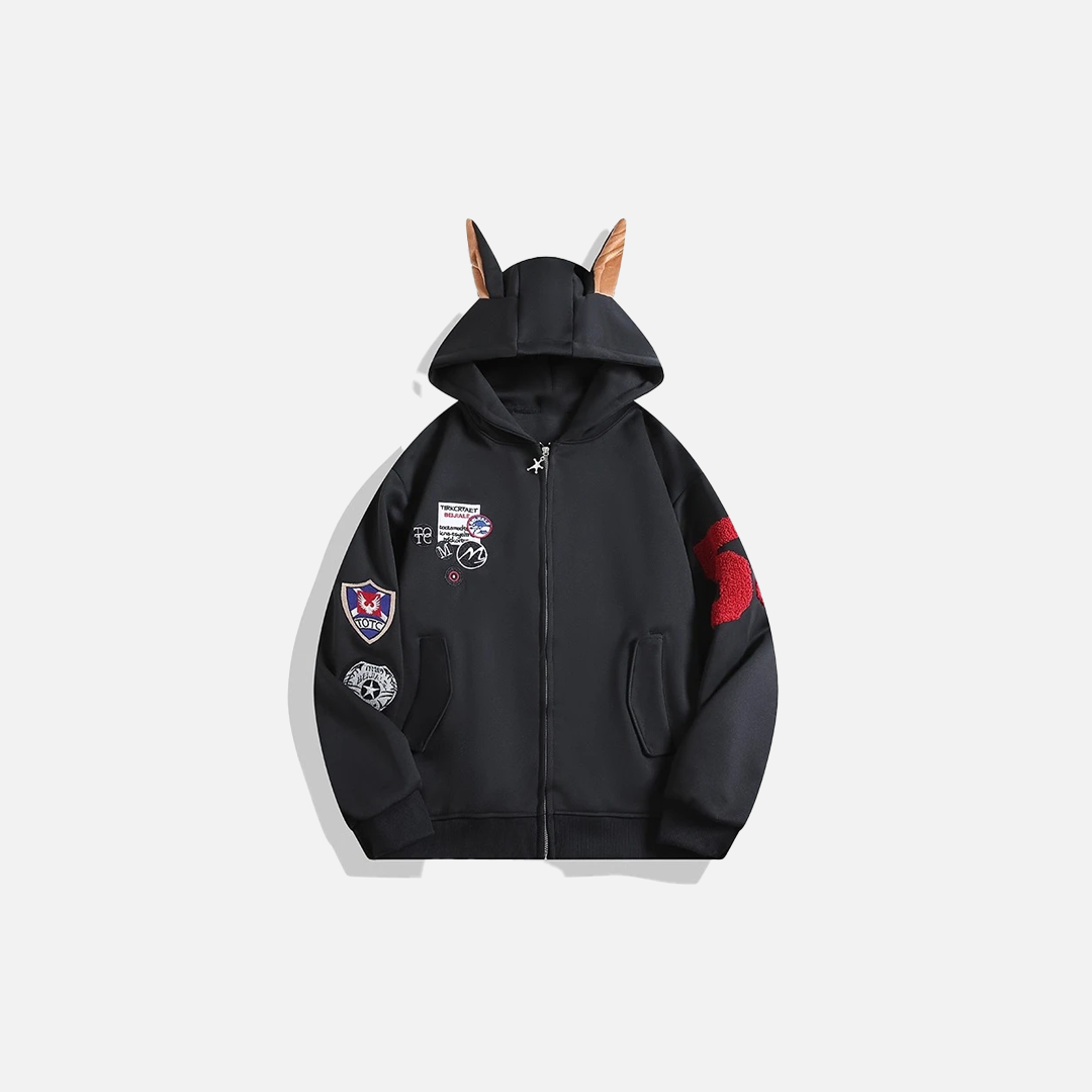 Camouflage Cat Ear Hooded High-End Sweatshirt - Luxuryurbanwear