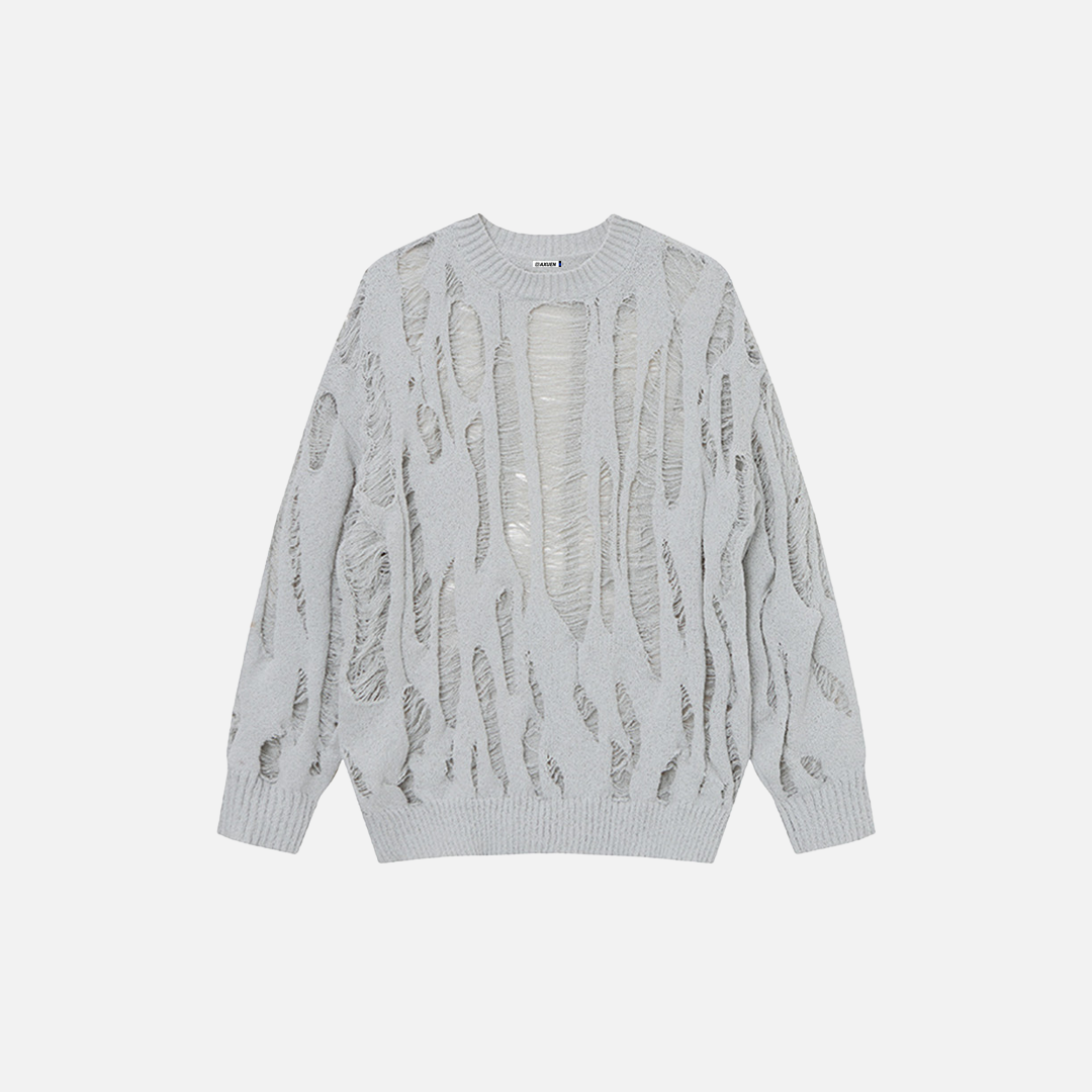 Women Stylish Oversized Round Neck Knit Sweater - Luxuryurbanwear