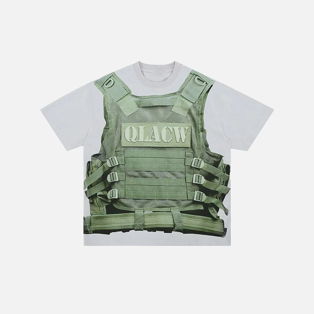 Streetwear High-Street Vest Printed T-Shirt - Luxuryurbanwear