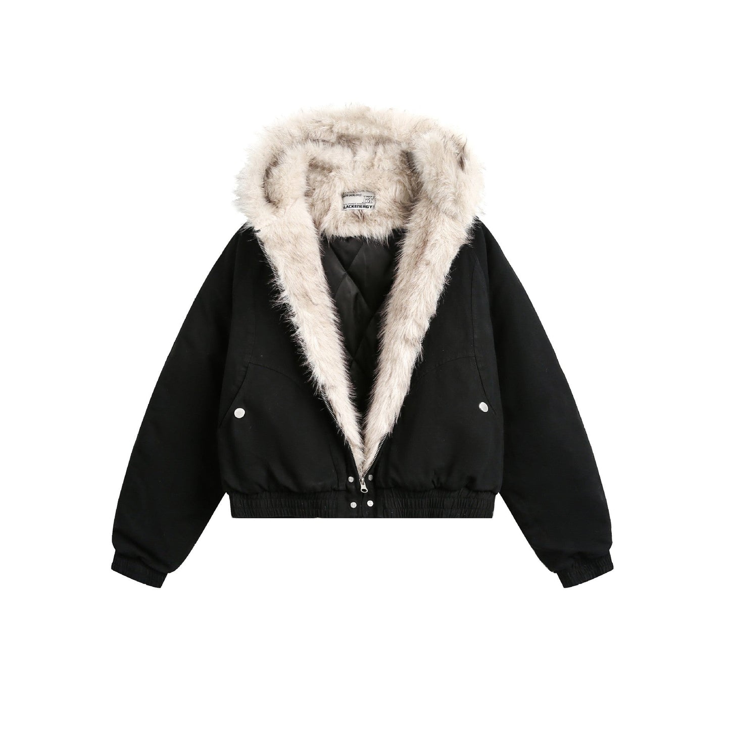 Spliced Fur | Hooded Quilted Jacket - Luxuryurbanwear