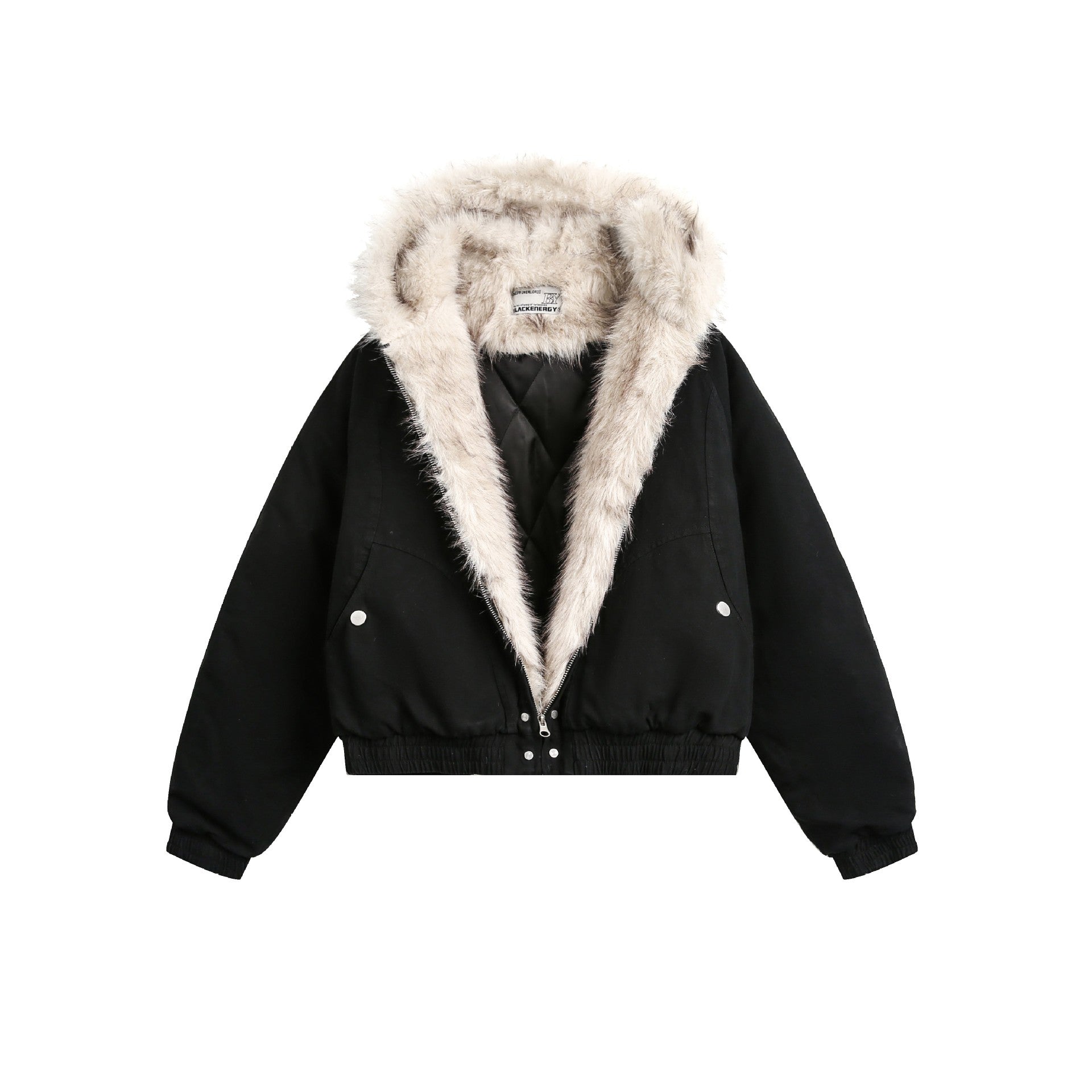 Spliced Fur | Hooded Quilted Jacket - Luxuryurbanwear
