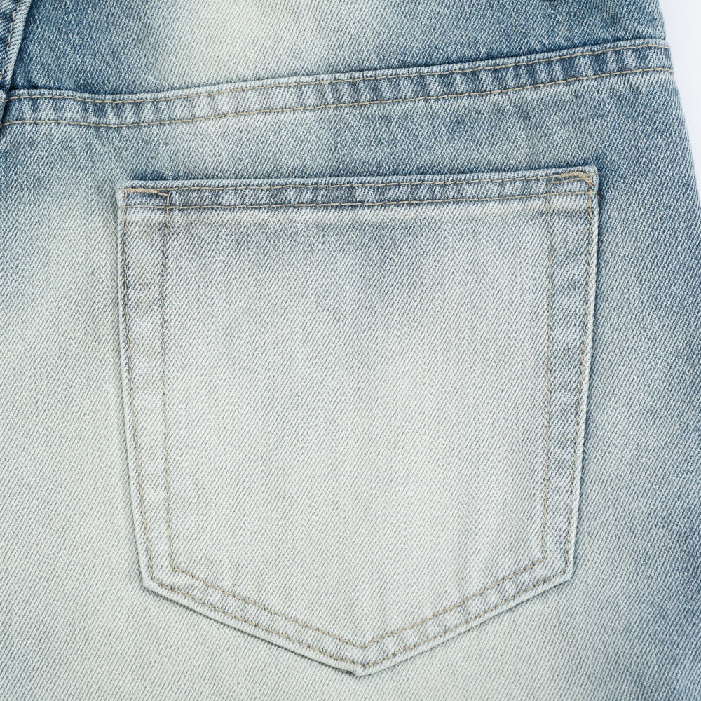 LUW Street Fashion Washed Denim Pant D002 - Luxuryurbanwear