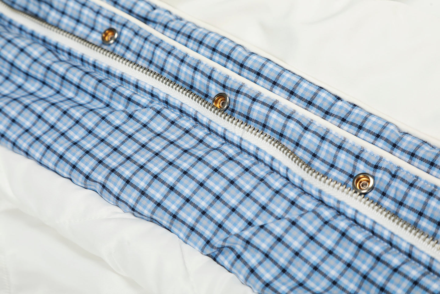 Plaid-Lined Patch| Stand Collar Jacket - Luxuryurbanwear