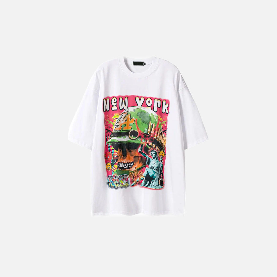 Y2K Graphic Hip Hop Funny Printed T-Shirt - Luxuryurbanwear