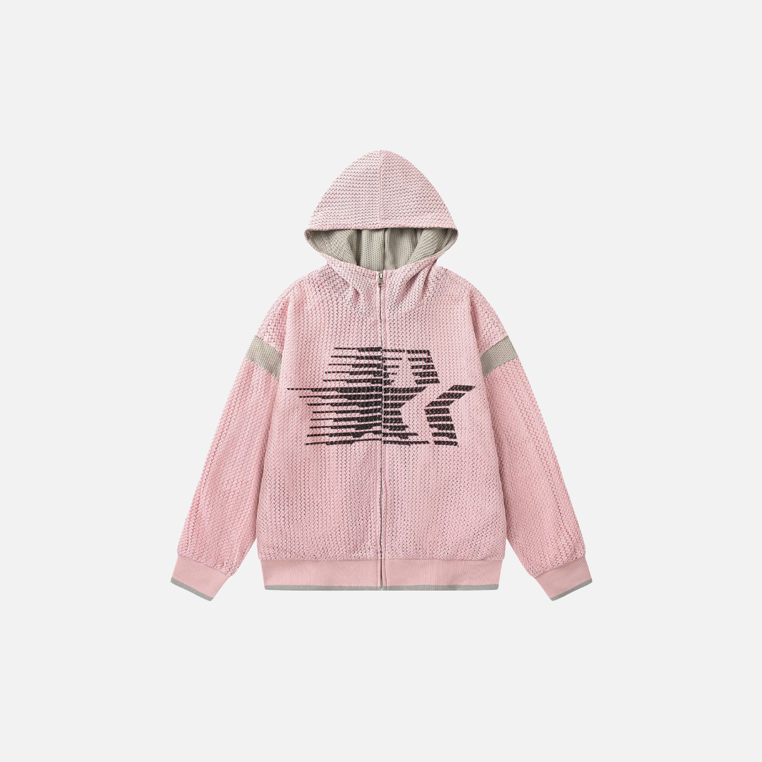 Lightweight Hip Hop Zip-Up Hooded Knitted Sweatshirt - Luxuryurbanwear