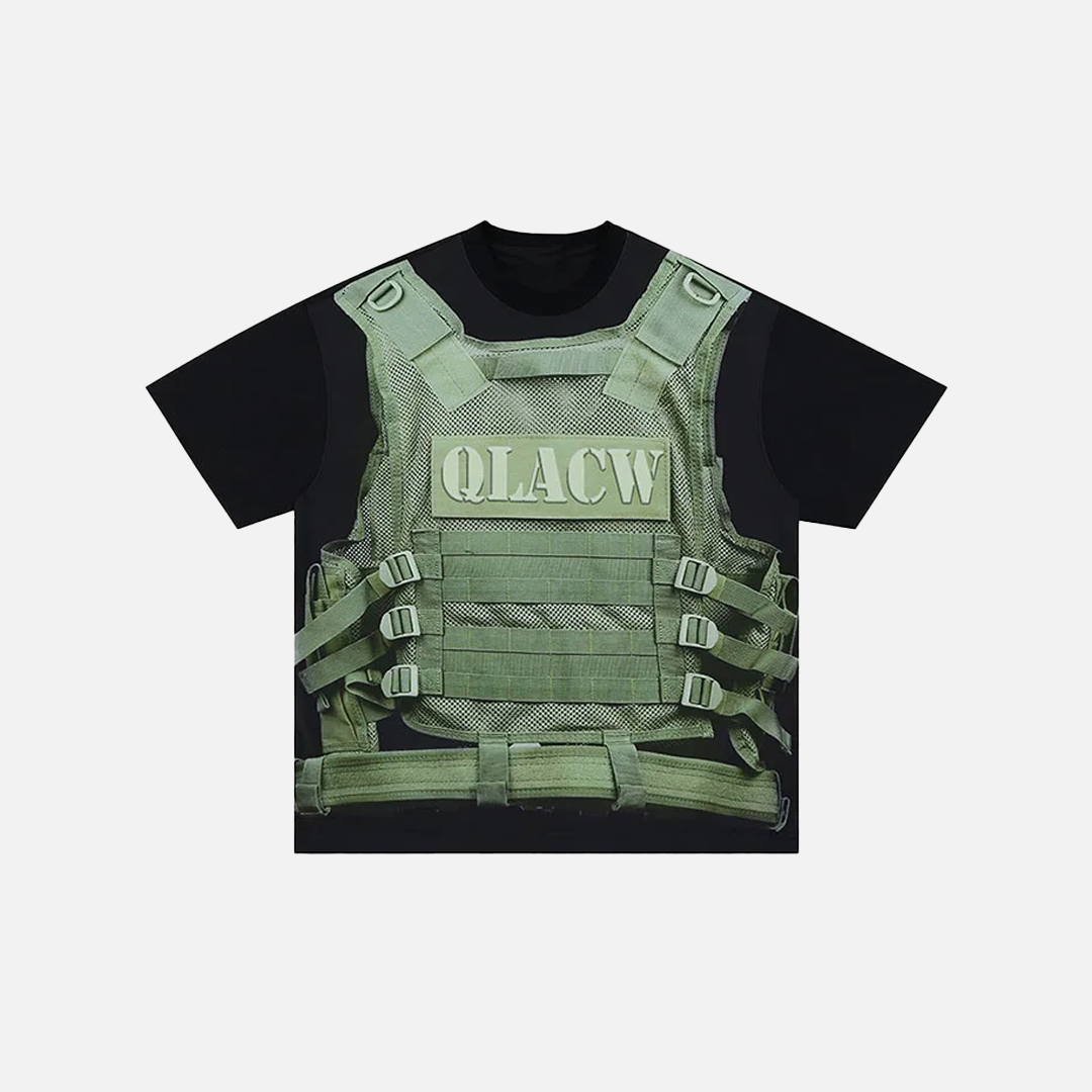 Streetwear High-Street Vest Printed T-Shirt - Luxuryurbanwear