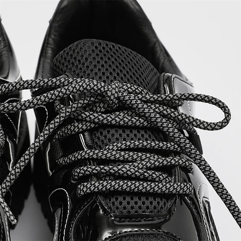 MLB LTHR-17 Reflective Chunky Boots - Luxuryurbanwear