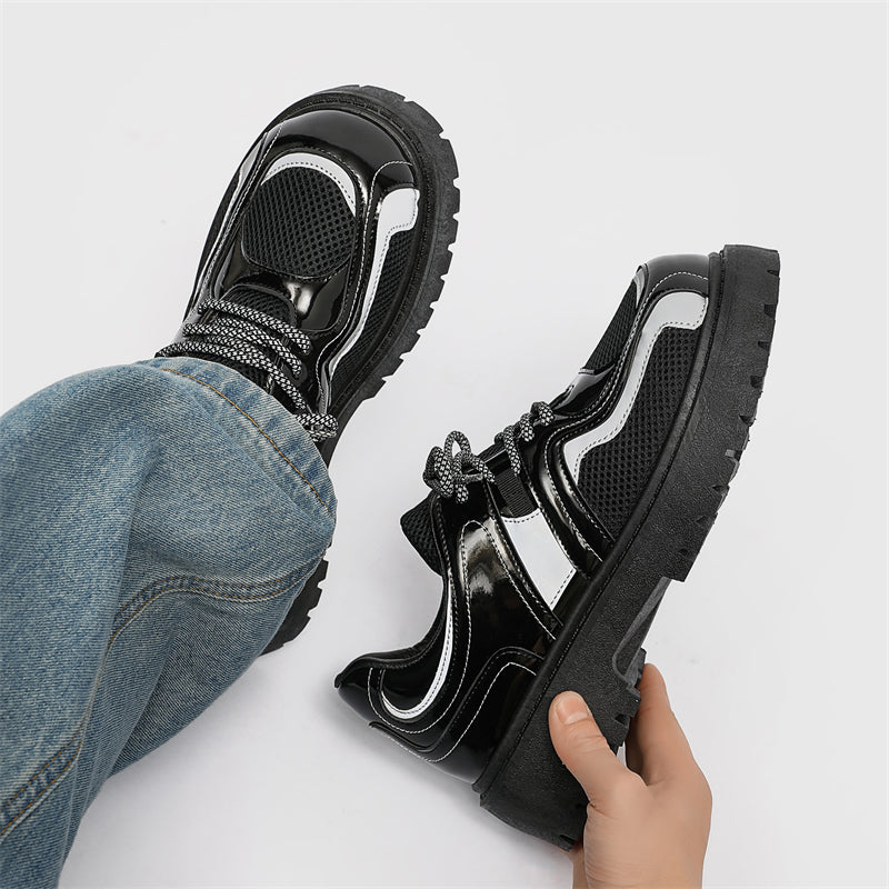 MLB LTHR-17 Reflective Chunky Boots - Luxuryurbanwear
