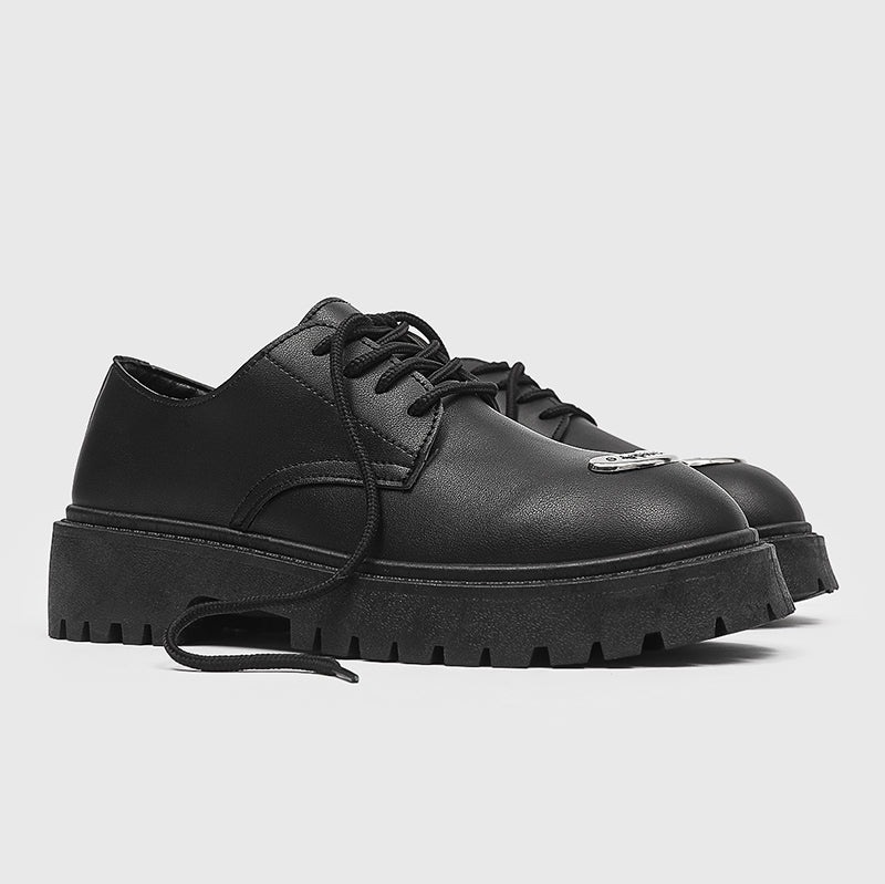 MLB LTHR-18 Metal-Plated Combat Boots - Luxuryurbanwear