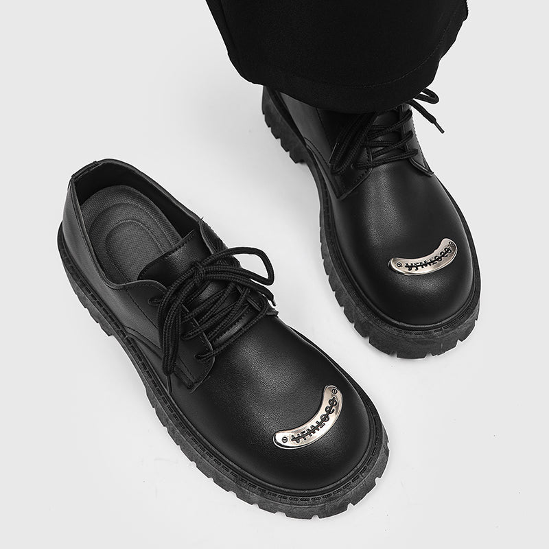 MLB LTHR-18 Metal-Plated Combat Boots - Luxuryurbanwear