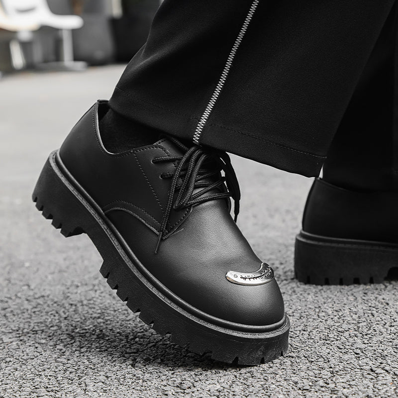 MLB LTHR-18 Metal-Plated Combat Boots - Luxuryurbanwear