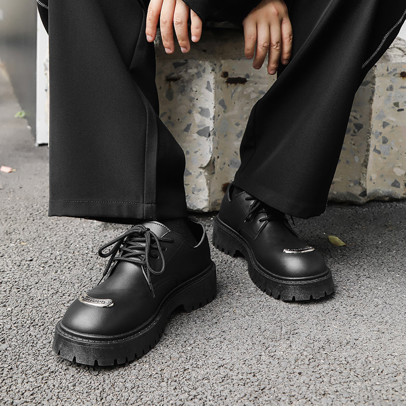 MLB LTHR-18 Metal-Plated Combat Boots - Luxuryurbanwear