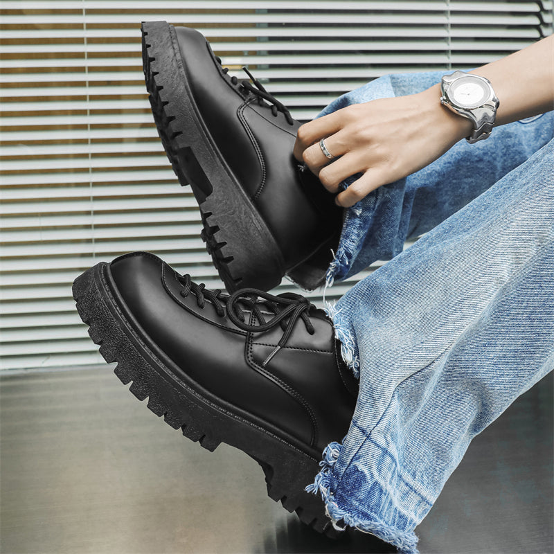 MLB LTHR-21 Combat-Style Boots - Luxuryurbanwear