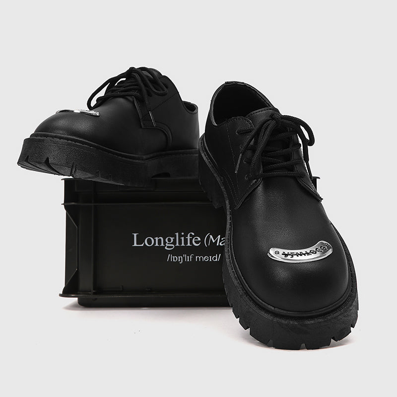 MLB LTHR-18 Metal-Plated Combat Boots - Luxuryurbanwear